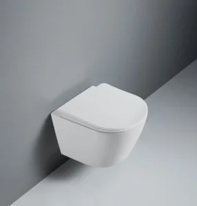 Унитаз подвесной "Rhein.Bach" безободковый торнадо 500х360х350мм сиденье микролифт белый DT1476516 (D&K) *1