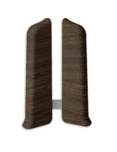 Заглушки для плинтуса (левая/правая) 293 Орех темный 80мм Лексида