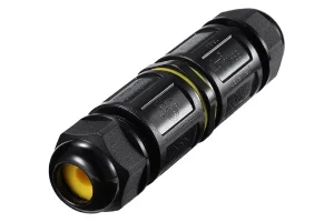 Соединитель-коннектор 5-контактный с рычажной клеммой с пружинным контактом водонепроницаемый черный