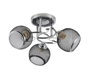 Люстра LV 9200/3 Зара Черный/хром E27 60W Ø460 H230мм