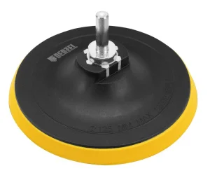 Насадка для дрели и УШМ под "липучку" 125мм стандартная, с адаптером, посадочная гайка М14 на d8 Denzel 76251 *1