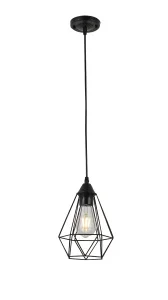 Светильник потолочный LV 9398/1 Бихам Черный Е27 60W Ø170 H800мм