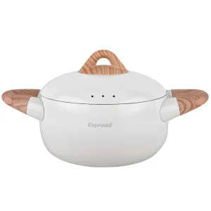 Кастрюля с крышкой 3л 20х10,5см белая алюминий АП индукция Bola Esprado BOLT20WE101 *1