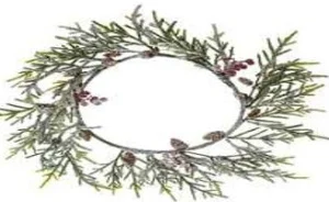 Изделие Декоративное "Заснеженный Еловый Венок" Диаметр=50 См 535-214 *1