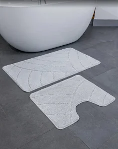 Коврик д/ванной "Gold" 50х80/40х50см СВЕТЛО-СЕРЫЙ МС 2-078 (My Crystal) *1