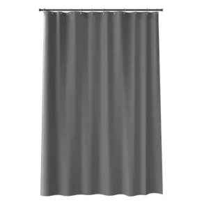 Штора для ванной полиэстер 240х200см серый жаккард Fora 003-G