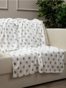 Плед фланель детский 110х140см TF FN 917 W-GY 1114 Горох