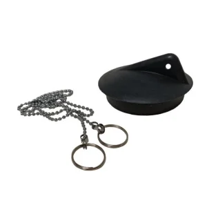 Пробка д/ванны с цепочкой черная МХТ-3021 (Мирхозторг) *1