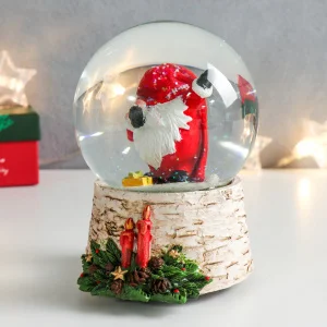 Сувенир полистоун водяной шар музыка "Дед Мороз - дэб " 11,5х11,5х14 см   7568016