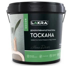 Декоративная штукатурка с эффектом прованс ЛАКРА ДЕКОР Тоскана 4кг 9592917