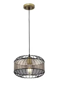 Светильник потолочный LV 9391/1-300 Блас Золото/черный E27 60W Ø300 H800мм