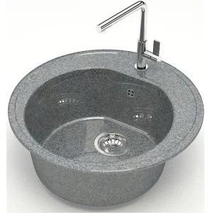 Мойка глянцевая Черая Z3Q8 Тёмно-серый Granit BERGG Д-510мм, Ш-510мм, Г- 191мм