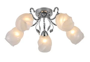 Светильник потолочный LV 9388/5 Адора Хром E27 60W  Ø570 H220мм