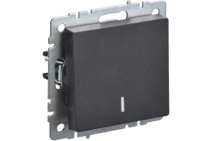 Выключатель 1-кл СП "Brite" ВС10-1-1-БрЧ 10А с индик. механизм черный IEK BR-V10-1-10-K02