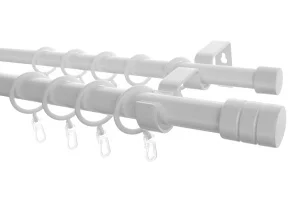 Карниз металлический Лайт  Цилиндр Ø25/19мм, 2,0м, БЕЛЫЙ ГЛЯНЕЦ *1