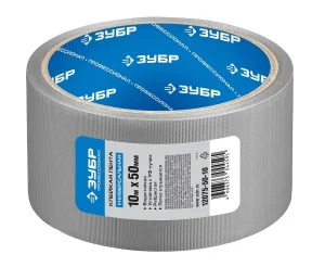 Лента клейкая ПВХ 50мм*10м универсальная серая рефил 12075-50-10 ЗУБР *1