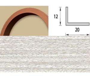 Угол арочный 20х12 2,7 м. Ясень белый Идеал 252