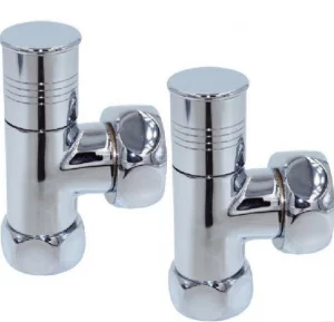 Вентиль запорный угловой г/г 1"х3/4" для полотенцесушителя ручка круг хром (пара) KV01-LFF043 (TIM) *1