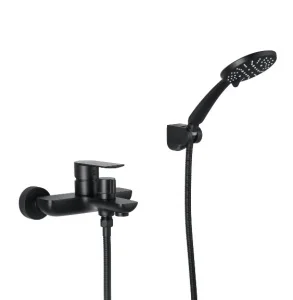 Смеситель д/ванны одноруч. "Moon" черный короткий излив AV3531 (Avrora) *1