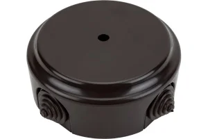 Монтажная коробка Ø109, ОУ с сальниками "Ретро" КМ-447 шоколад (Bylectrica) *1