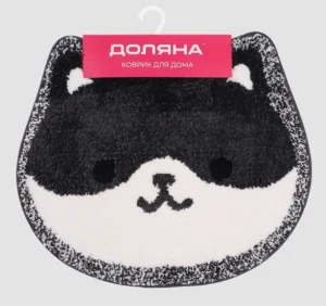 Коврик Kitty 55х64см, ворс 1см, микрофибра, белый 10690973