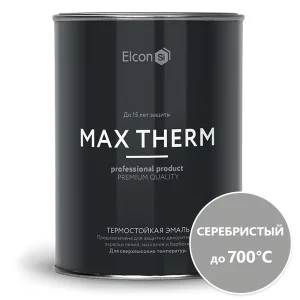Эмаль термостойкая Elcon серебристая 0,8кг