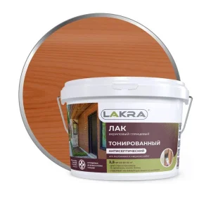 Лак в/д тонированный Лакра Орех 2,5кг Л-С 0007571