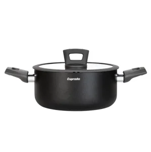 Кастрюля Esprado Frontera gris 4,3л 24х10см алюминий АП индукция с крышкой FRGT24GE101 *1