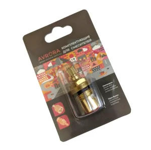Кран-букса 1/2" керамическая для смесителя AVRORA 180° (горячая вода) AV0110H (Avrora) *1