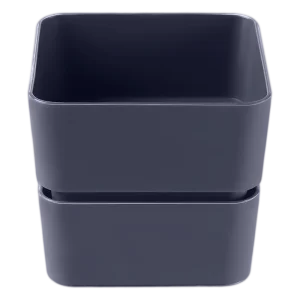 Кашпо д/цветов пласт. "Фиори" 0,45л антрацит КШ-0515 (La Decoro) *1