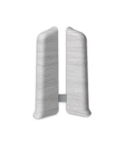 Заглушки для плинтуса (левая/правая) 362 Акация белая 80мм Лексида