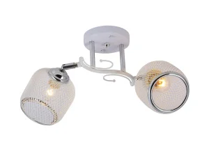 Светильник потолочный LV 9426/2 Дениз Белый/хром Е27 60W 410x190x230мм