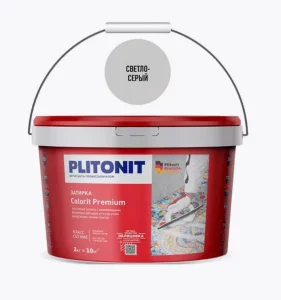 Затирка для швов PLITONIT Colorit Premium 0,5-13мм биоцидная светло-серая 2кг
