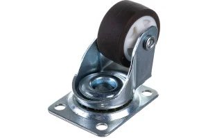 Колесо апп. поворот, п/п обод, серая рез, подшип.скольж,  площадка, D25, б/т - пакет Tech-Krep 15236