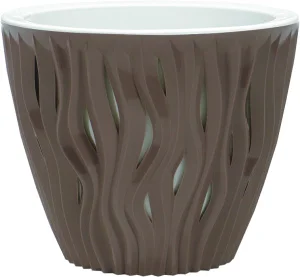 Кашпо д/цветов пласт. "Вдохновение" 3л мокачино КШ-9674 (La Decoro) *1