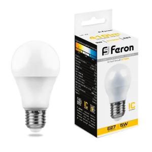 Лампа светодиодная, (5W) 230V E27 2700K G45, LB-38