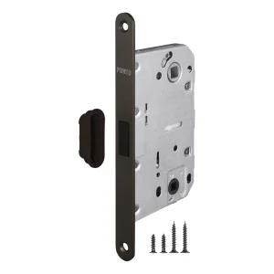 Защёлка врезная сантехническая PUNTO ML96WC-50/BL GR магнитная без ручек с фиксатором, графит *1