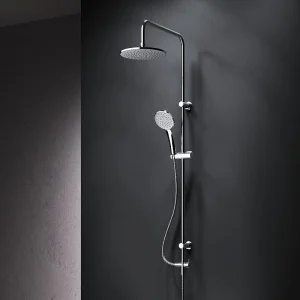 Душ.система, набор: верхн.душ d 220 мм, ручн.душ 1 ф-ция d 110 мм, переключатель, хром (без смесител