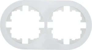 Рамка 2-м OSEN б/вст белая круглая Lezard 744-0200-147