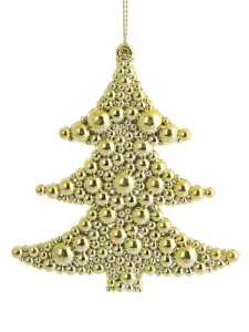 Украшение подвесное Ёлочка в золоте 1x9x9,5см арт.89054 *1