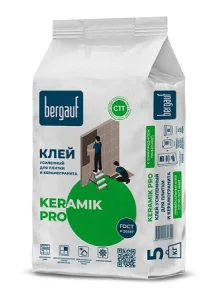 Клей для плитки и керамогранита усиленный Bergauf Keramik PRO С1 5кг