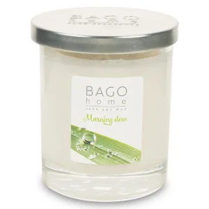 Свеча ароматическая в стекле 132гр Утренняя роса BGH0208 BAGO home *1