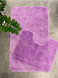 Коврик д/ванной "Ракушка" 50х80/40х50см лаванда МС2-711 (My Crystal) *1