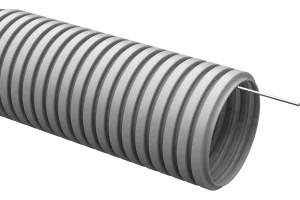 Труба гофрированная ПВХ d20мм с протяжкой сер. ELASTA (уп.50м) IEK CTG20-20-K41-050I