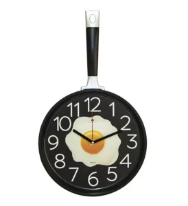 Часы настенные "Сковорода" 25х43см, корпус красный с черным Рубин 2543-004 *1