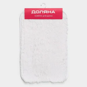 Коврик для ванны прямоугольный 40х60см Пушистик белый 1637067