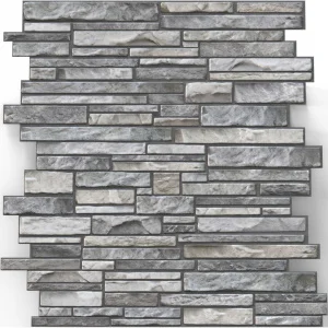 Панель ПВХ 0,3 мозайка на клеевой основе Камень Сумерки