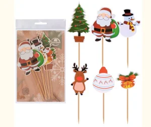 Шпажки для канапе "С Новым годом!". Набор 6 шт. VL2-282