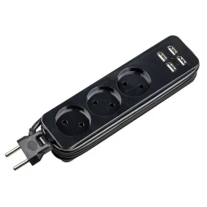 Удлинитель 3х1.8м Travel ПВС 2x1.0 10A белый/салатов. S-CT3-1,8U 893164 (Uniel) *1