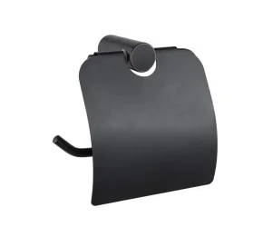 Держатель д/туалетной бумаги с крышкой черный HB8403-7 (Haiba) *1